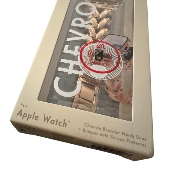 Chevron Bracelet Apple Watch Band, Rose Gold, Pink Sky - Picture 7 of 10